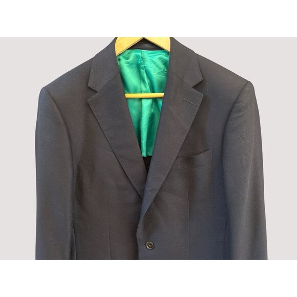 Benjamin Navy Reda Sport Coat Wimbledon Bespoke Tailored Wool Blazer 2 Button - Picture 2 of 7